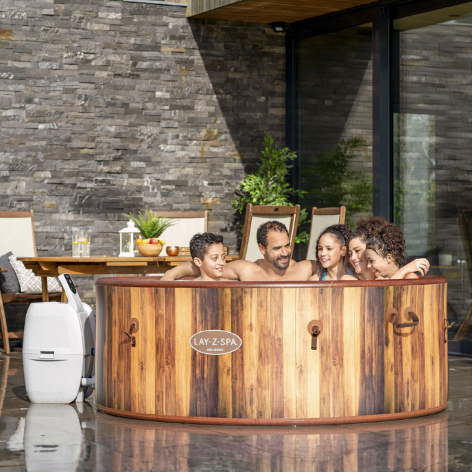 Spa gonflable Bestway Lay-Z-Spa Helsinki rond 5 à 7 places Airjet