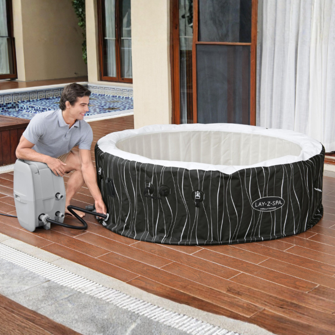 Spa gonflable Bestway Lay-Z Hollywood rond 4 à 6 places Airjet