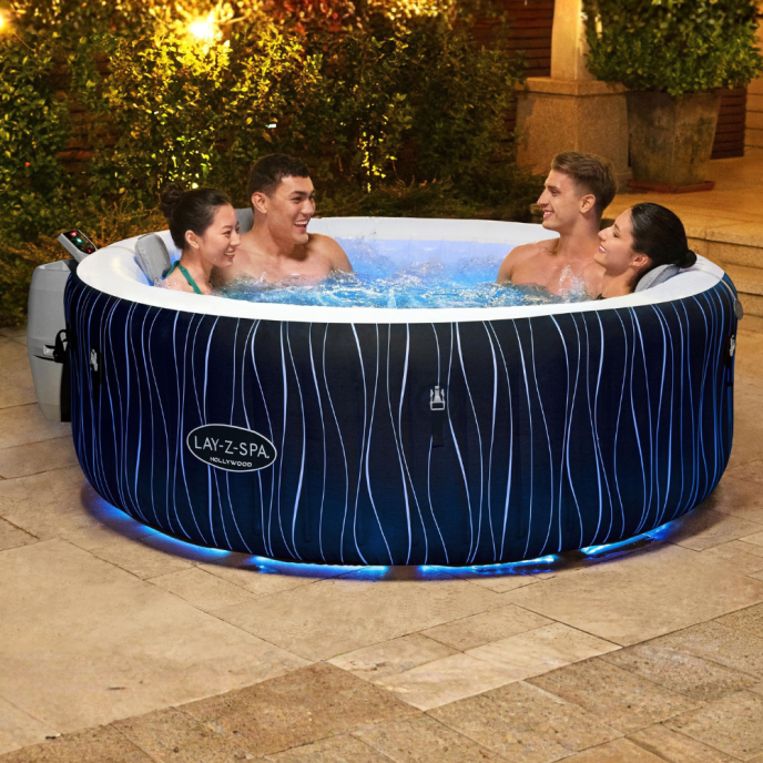 Spa gonflable Bestway Lay-Z Hollywood rond 4 à 6 places Airjet