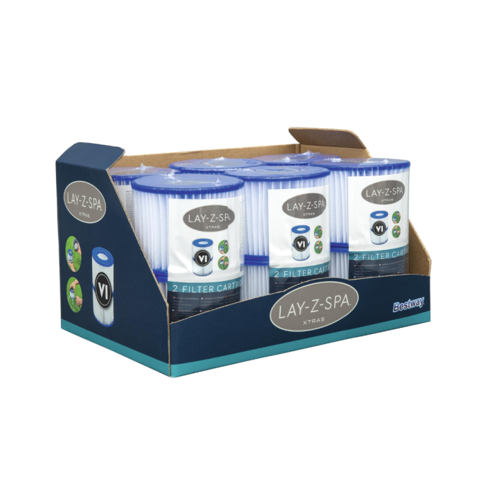 Lot de 2 filtres Bestway Lay-Z-Spa type VI