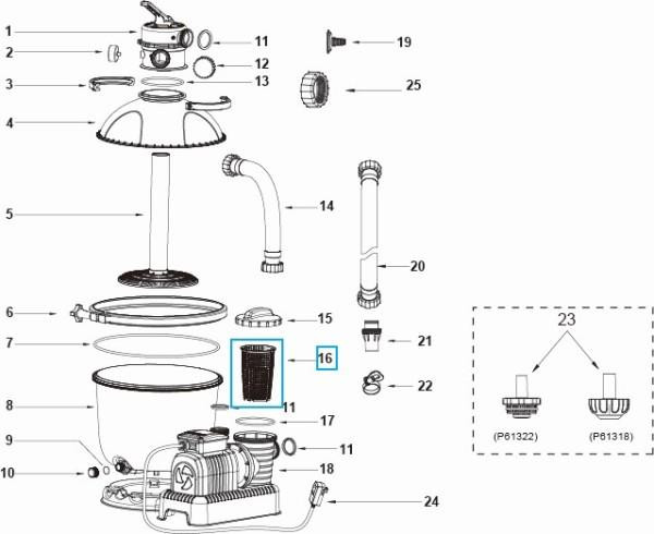 Panier pour groupe de filtration Bestway