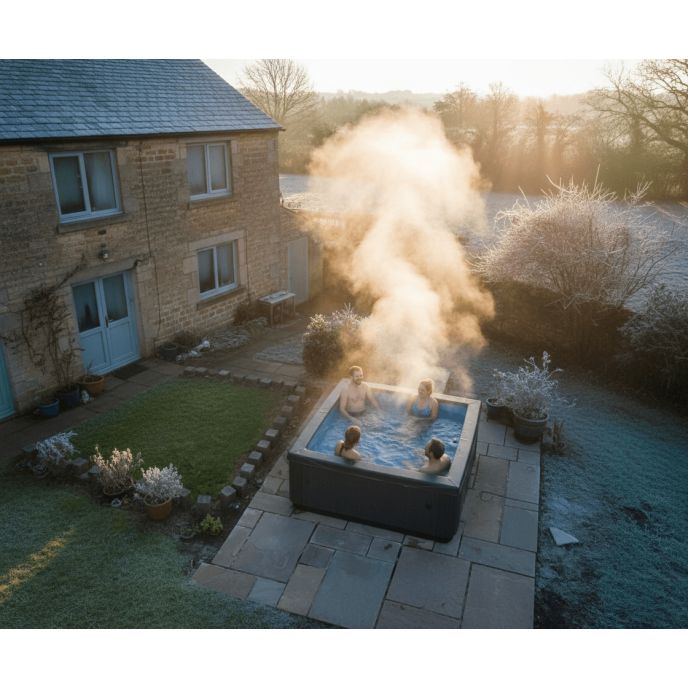 Spa Netspa Idaho 6 places Coloris Charcoal Noir