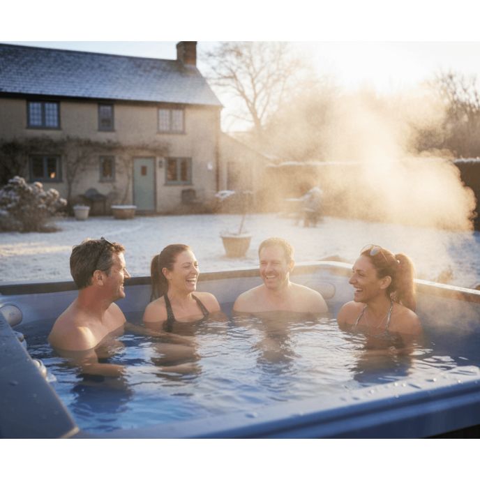 Spa Netspa Idaho 6 places Coloris Charcoal Noir