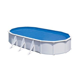 Piscine Gre acier ovale Fidji - 744 x 399 x H 122 cm (Filtre à sable)