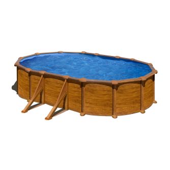 Piscine Gre acier ovale Pacific - 634 x 399 x H 122 cm (Filtre à sable)