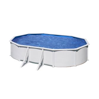 Piscine Gre acier ovale Bora Bora - 527 x 327 x H 122 cm (Filtre à cartouche)