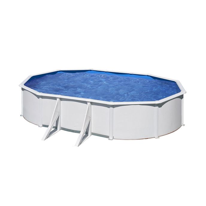 Piscine Gre acier ovale Bora Bora - 527 x 327 x H 122 cm (Filtre à cartouche)