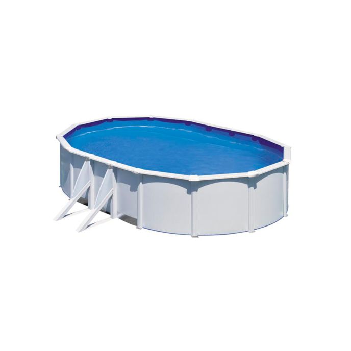 Piscine Gre acier ovale Fidji - 634 x 399 x H 122 cm (Filtre à sable)