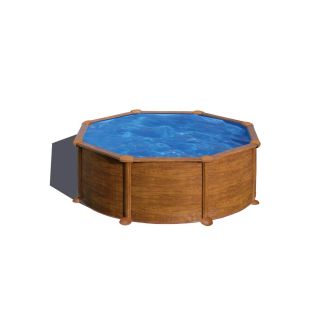 Piscine Gre acier ronde Mauritius - Ø 370 x H 132 cm (Filtre à sable)