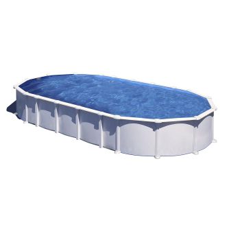 Piscine Gre acier ovale Haiti - 920 x 505 x H 132 cm (Filtre à sable)