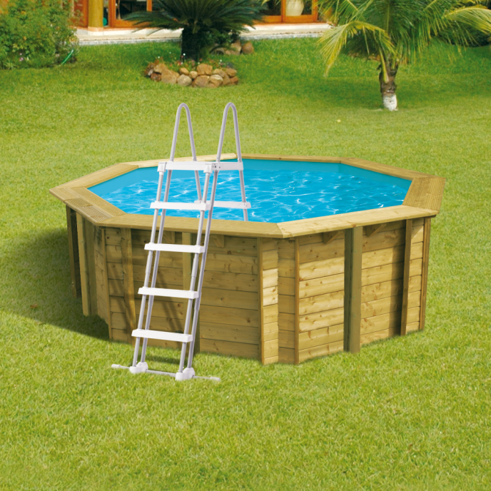 Piscine bois Sunwater - Ø 410 x H 120 cm (Filtre à sable)