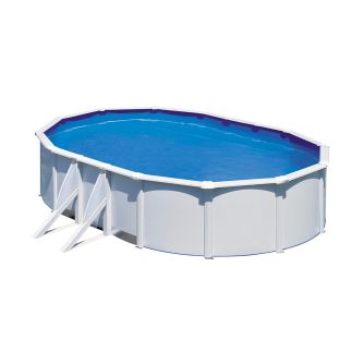 Piscine Gre acier ovale Fidji - 527 x 327 x H 122 cm (Filtre à sable)