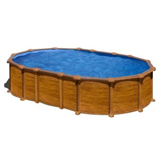 Piscine Gre acier ovale Amazonia - 634 x 399 x H 132 cm (Filtre à sable)