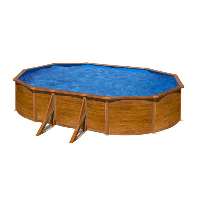 Piscine Gre acier ovale Pacific - 527 x 327 x H 122 cm (Filtre à sable)