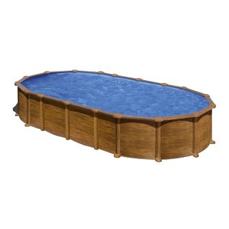 Piscine Gre acier ovale Amazonia - 744 x 399 x H 132 cm (Filtre à sable)