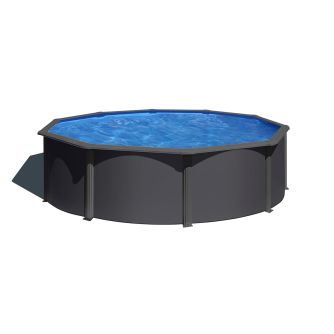 Piscine Gre acier ronde Louko - Ø 370 x H 122 cm (Filtre à sable)