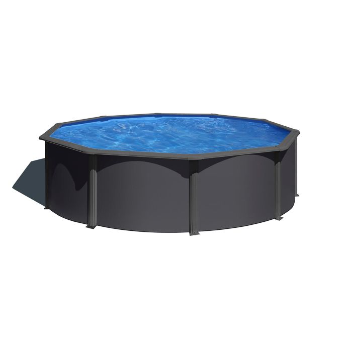 Piscine Gre acier ronde Louko - Ø 370 x H 122 cm (Filtre à sable)