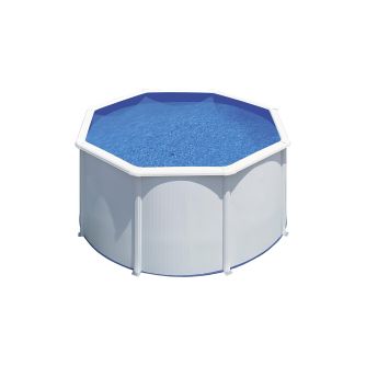 Piscine Gre acier ronde Fidji - Ø 260 x 122 cm (Filtre à sable)