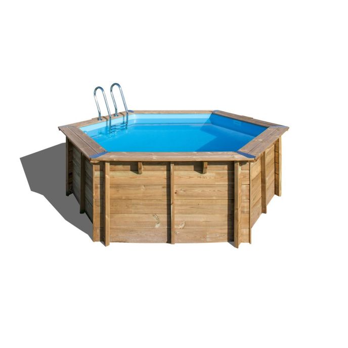 Piscine Gre bois Vanille 2 - Ø 400 x H 119 cm (Filtre à sable)