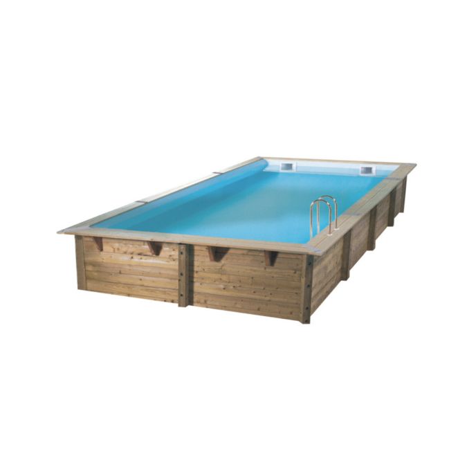 Piscine Ubbink bois Linéa - 650 x 350 x H 140 cm (Filtre à sable)