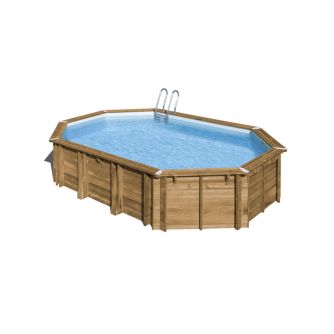 Piscine Gre bois Safran 2 - 620 x 395 x H 136 cm (Filtre à sable)