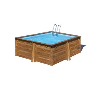 Piscine Gre bois Carra - 305 x 305 x H 119 cm (Filtre à sable)