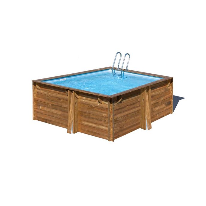 Piscine Gre bois Carra - 305 x 305 x H 119 cm (Filtre à sable)