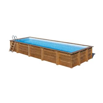 Piscine Gre bois Mint - 1010 x 418 x H 146 cm (Filtre à sable)