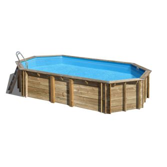 Piscine Sunbay bois Orange 755 x 456 x H146 cm (Filtre à sable)