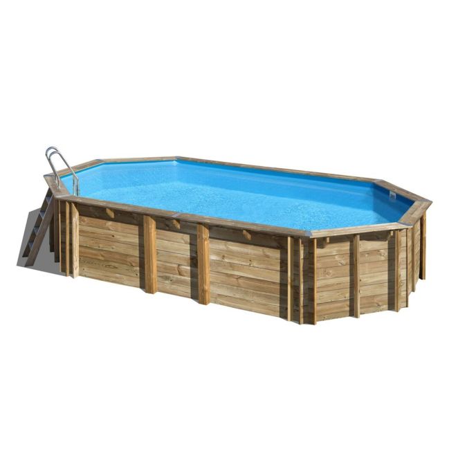 Piscine Sunbay bois Orange 755 x 456 x H146 cm (Filtre à sable)