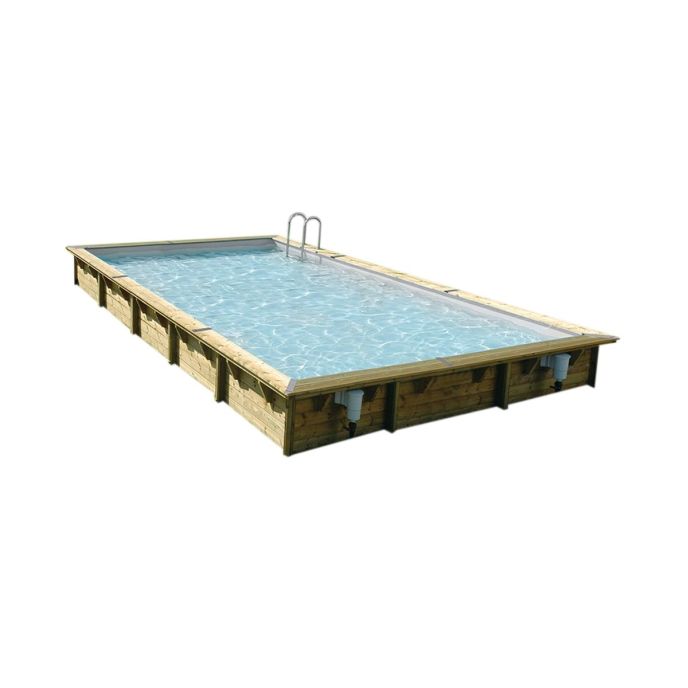 Piscine Ubbink bois Linéa - 800 x 500 x H 140 cm (Filtre à sable)