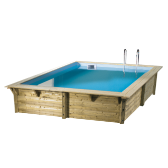 Piscine Ubbink bois Azura - 300 x 300 x H 126 cm (Filtre à sable)