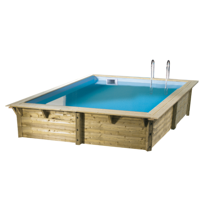 Piscine bois Azura - 300 x 300 x H 126 cm (Filtre à sable)