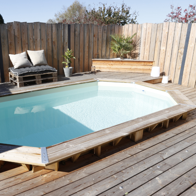 Piscine bois Azura - 300 x 400 x H 120 cm (Filtre à sable)
