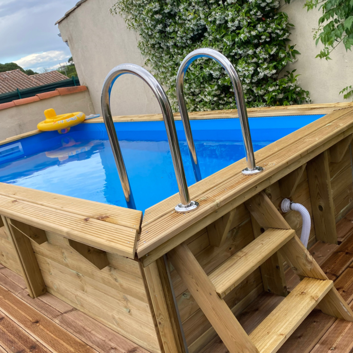 Piscine bois Azura - 400 x 200 x H 126 cm (Filtre à sable)