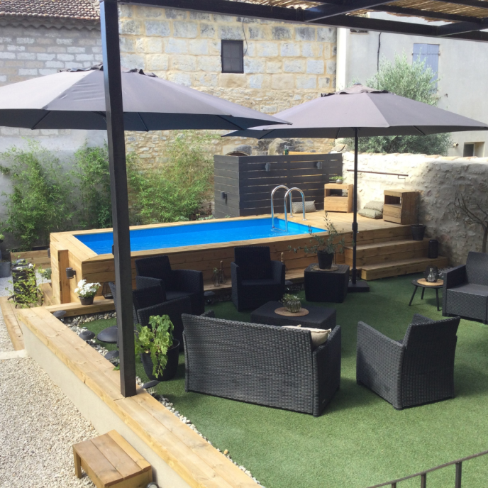 Piscine bois Azura - 400 x 200 x H 126 cm (Filtre à sable)