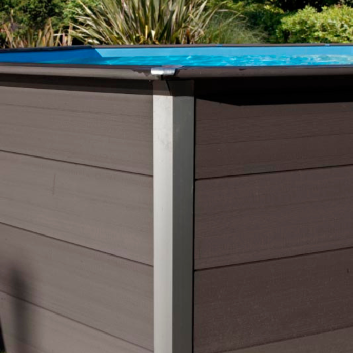 Piscine ovale composite 664 x 386 x H124 cm