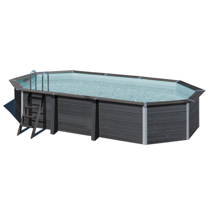 Piscine ovale composite 664 x 386 x H124 cm