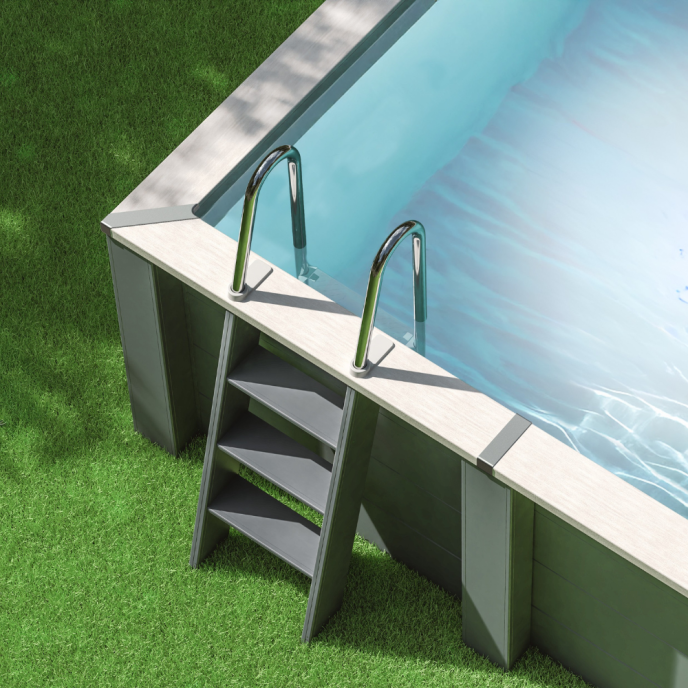 Piscine Gre composite rectangle - 595 x 315 x H126 cm (Filtre à sable)