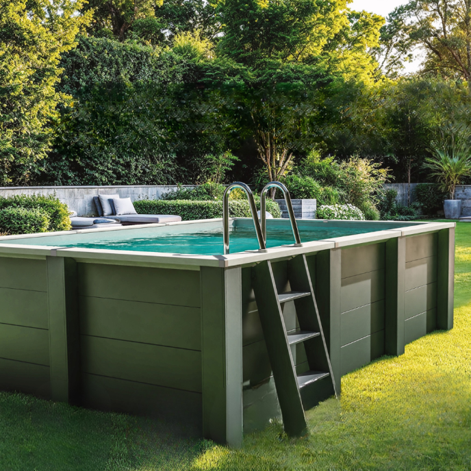 Piscine Gre composite rectangle - 595 x 315 x H126 cm (Filtre à sable)