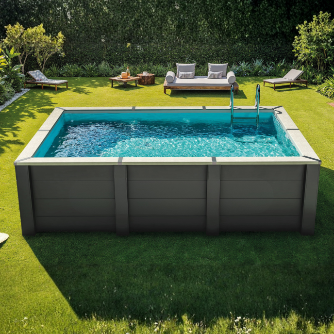 Piscine Gre composite rectangle - 455 x 315 x H 126 cm (Filtre à sable)
