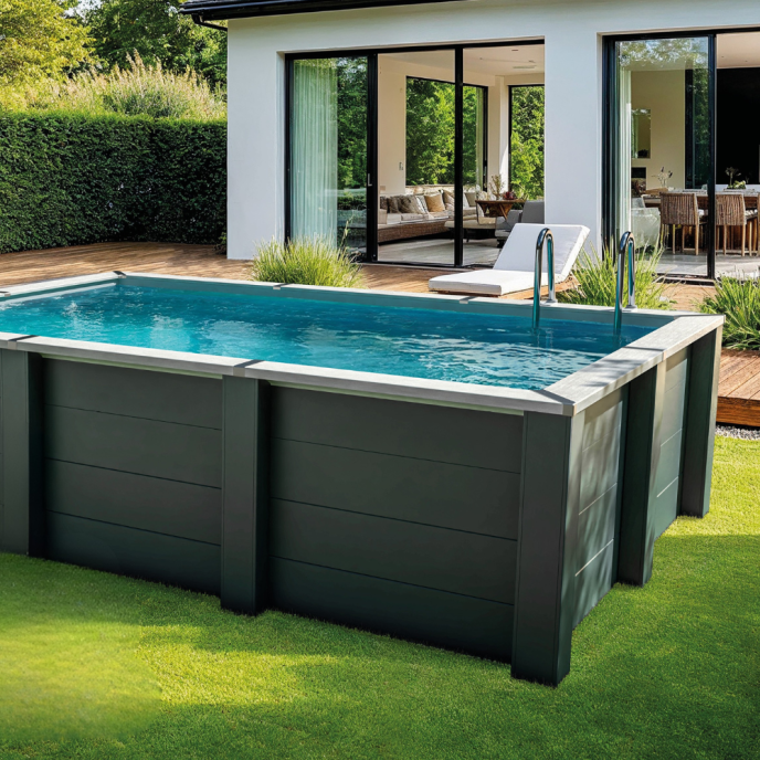 Piscine Gre composite rectangle - 455 x 315 x H 126 cm (Filtre à sable)