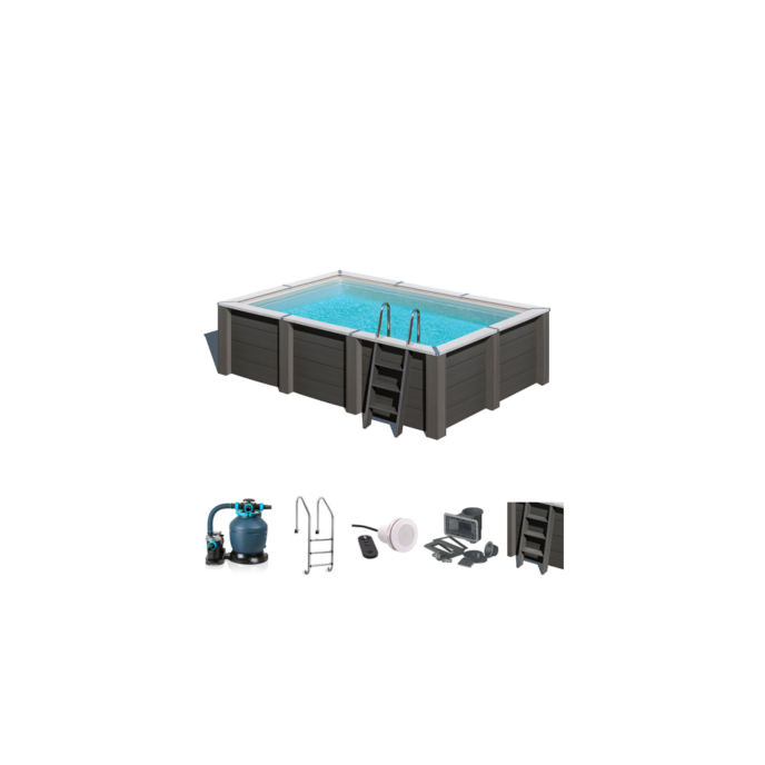 Piscine Gre composite rectangle - 455 x 315 x H 126 cm (Filtre à sable)