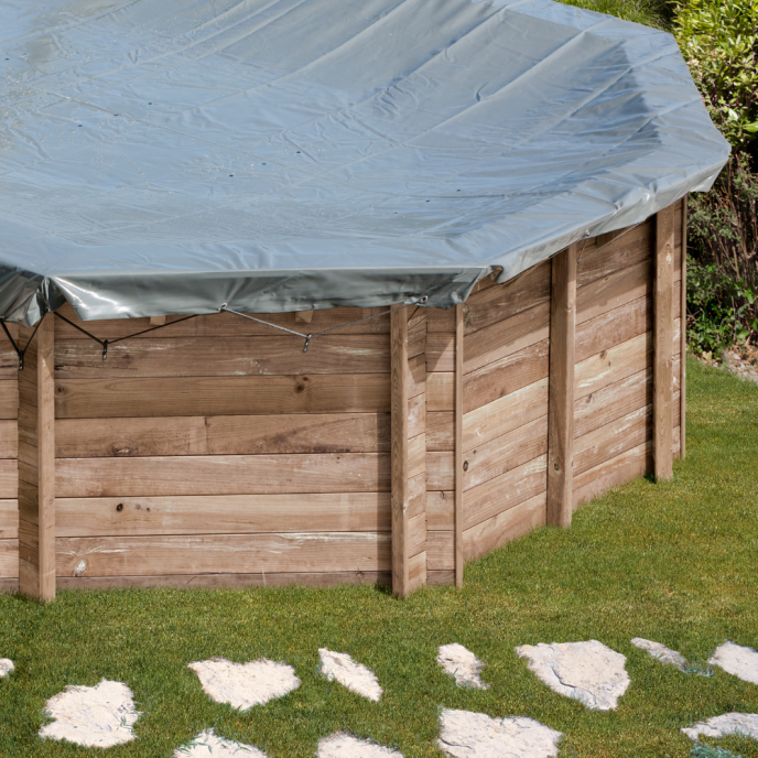 Bâche d'hivernage Gre pour piscine Bambu 2 - 535 x 335 cm
