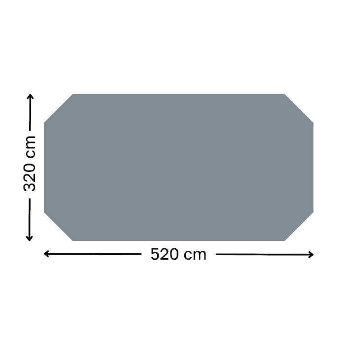 Bâche d'hivernage Gre pour piscine Papaya