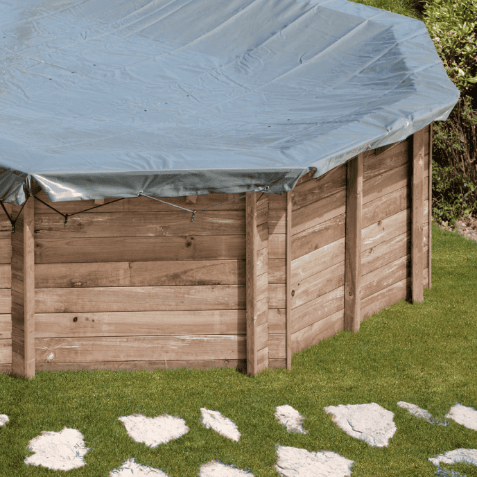 Bâche d'hivernage Gre pour piscine Papaya - 520 x 320 cm