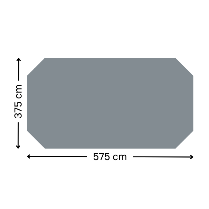 Bâche d'hivernage Gre pour piscine Bambu 2 - 575 x 375 cm