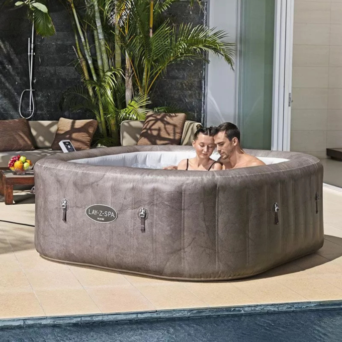 Spa gonflable carré Lay-Z-Spa Rome 4-6 personnes