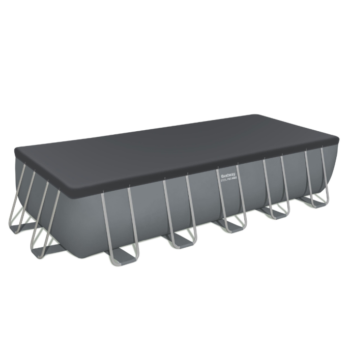 Piscine Bestway tubulaire rectangulaire Power Steel - 640 x 274 x H 132 cm (Filtre à sable)