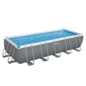 Piscine Bestway tubulaire rectangulaire Power Steel - 640 x 274 x H 132 cm (Filtre à sable)